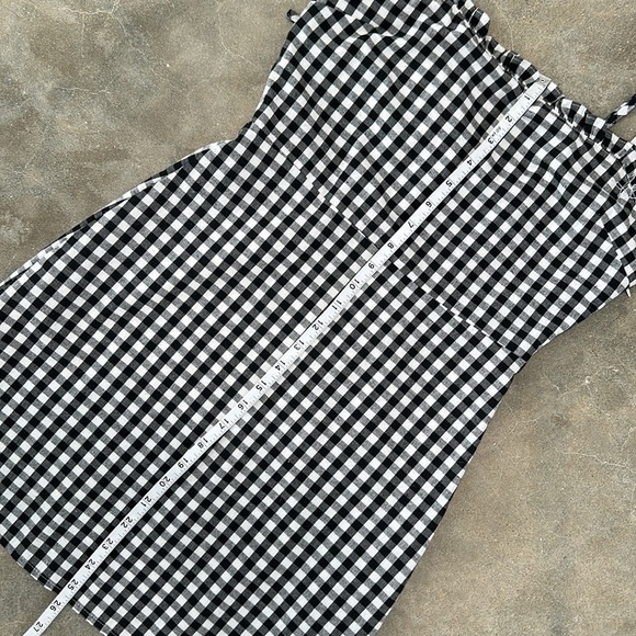 Black and White Gingham Mini Dress - Picture 7 of 12
